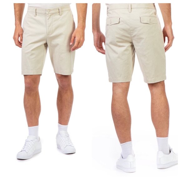 NWT U.S. Polo Assn. Men's Flat Front Hartford Tan Summer Short Size 32 - Picture 1 of 4